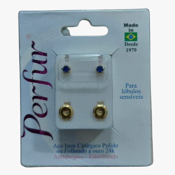 Brinco Azul - Dourado Estrela - Adulto cod. 109