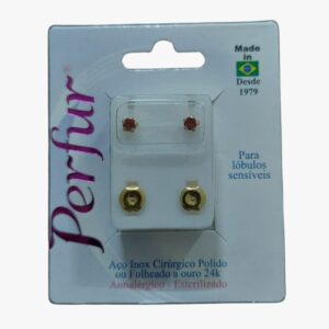 Brinco Adulto Vermelho Dourado Estrela 107