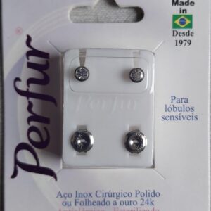 Brinco Cristal - Aço Inox Redondo - Adulto  Codigo 204