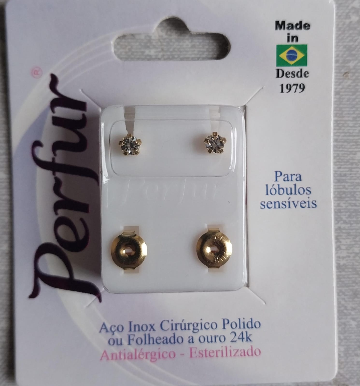 Brinco Cristal - Dourado Estrela - Adulto 104
