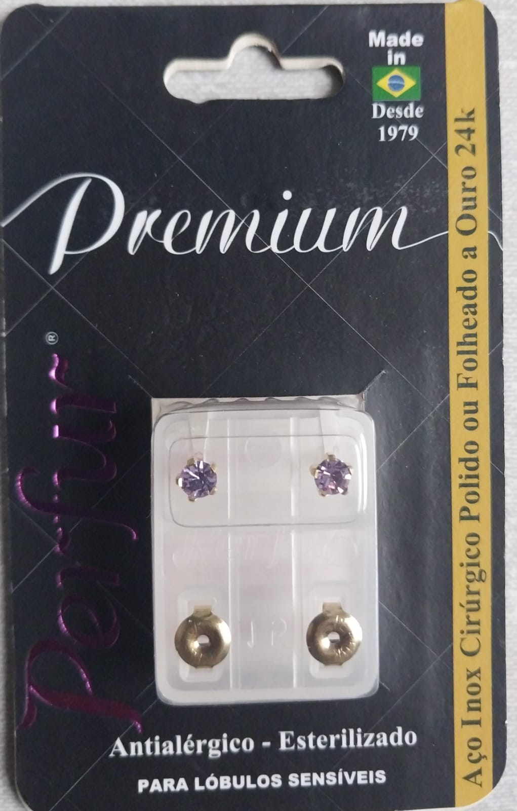 Brinco Premium Violet - Dourado Estrela - Codigo 709