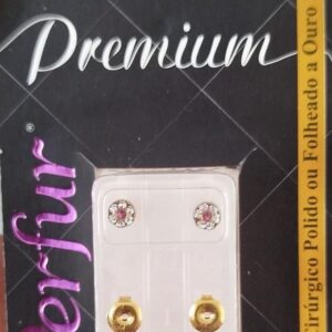 Brinco Premium Flor Rosa