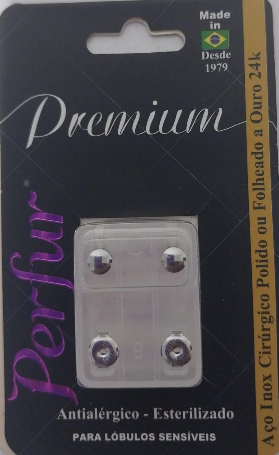 Brinco Premium Bola Prata