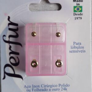 Brinco Infantil Bolinha Dourado - 501