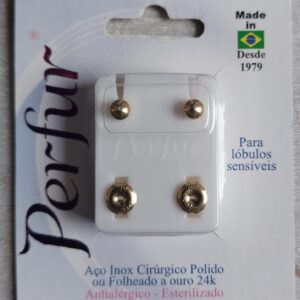 Brinco Adulto Bolinha Dourado -  Codigo 501