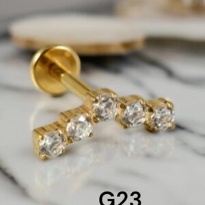 Labret Titânio Cluster Zircônias1.2x8mm