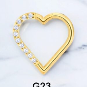Coração Titânio Lado Direito Zircônia Cravejada 1.2x8MM