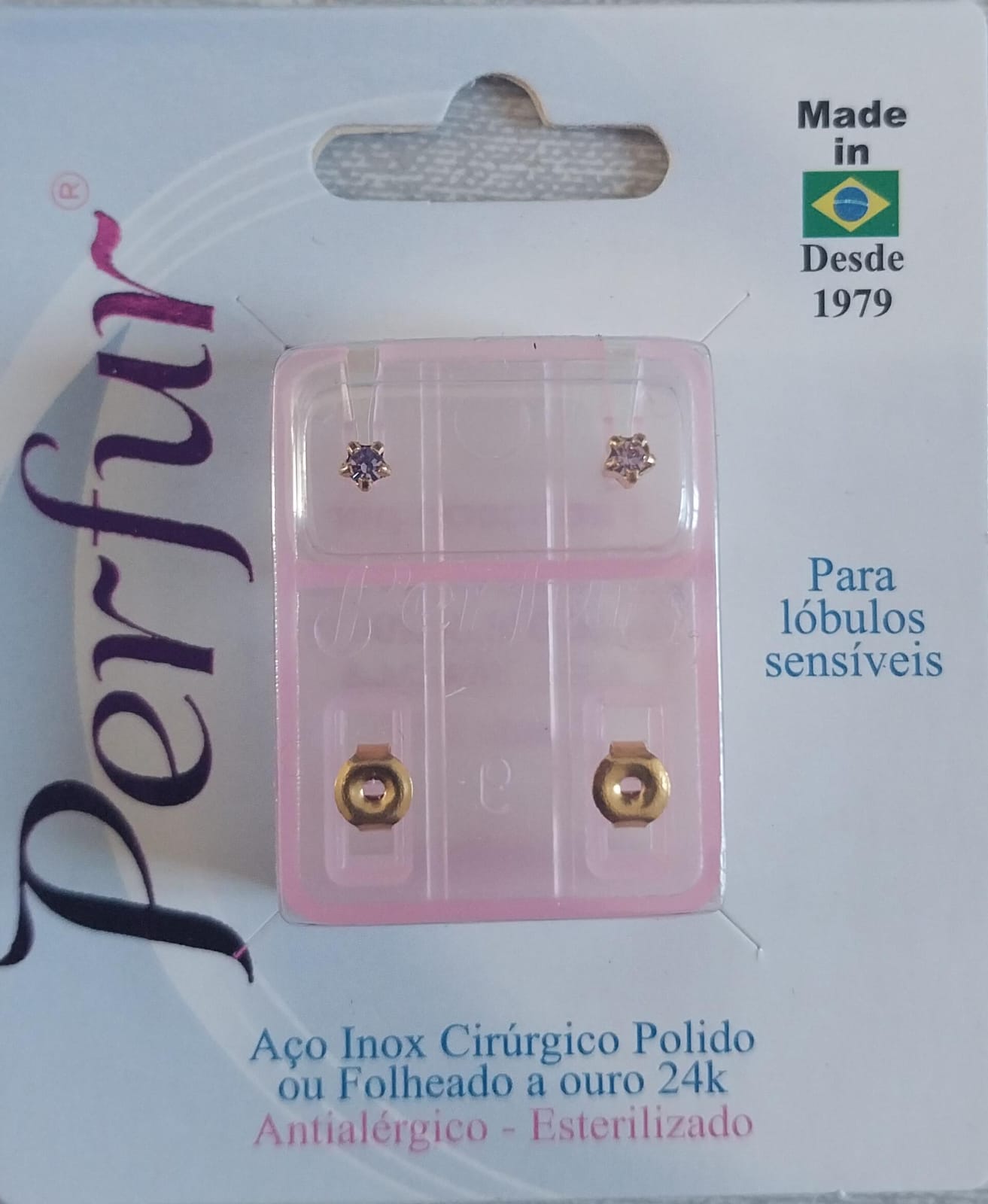 Brinco Infantil Violet Dourado    Codigo114