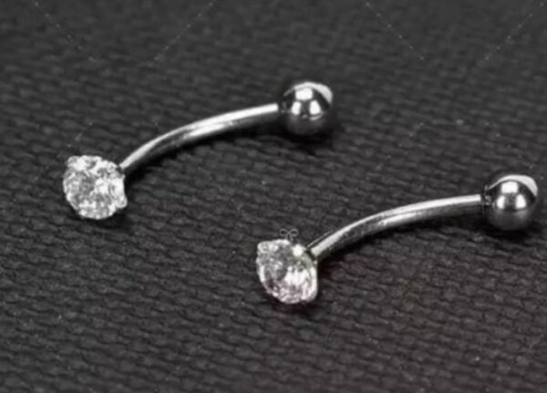 CURVO  AÇO COM ZIRCONIA BOLINHA 8MM
