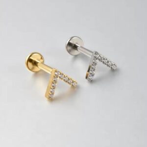 Labret Rosca Interna Titânio Zircônias DOURADO