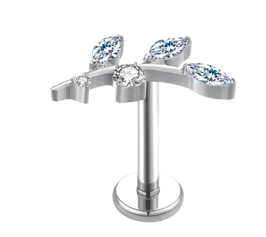 Labret Rosca Interna Titânio Ramo Zircônias