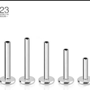 Haste Labret Titânio 6MM Rosca Interna