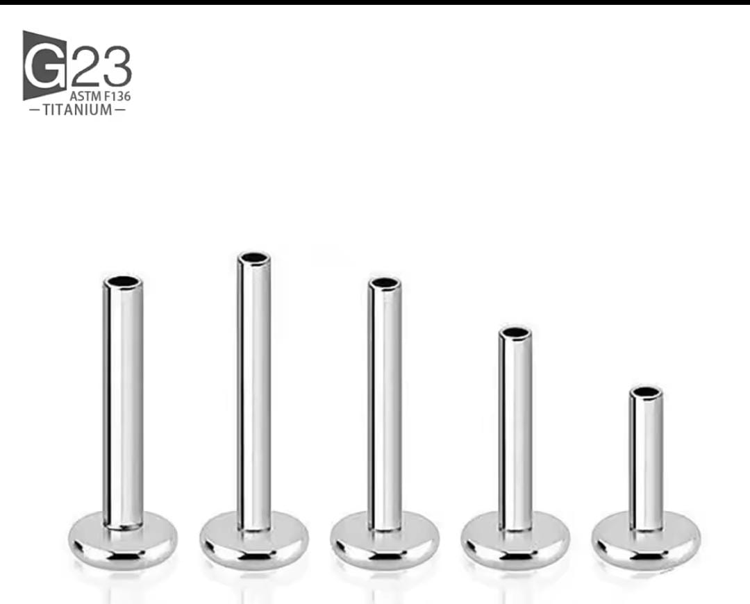 Haste Labret Titânio 6MM Rosca Interna