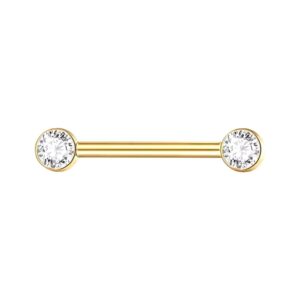 Barbell Titânio MAMILO Zircônia  1.6x16x4x4mm