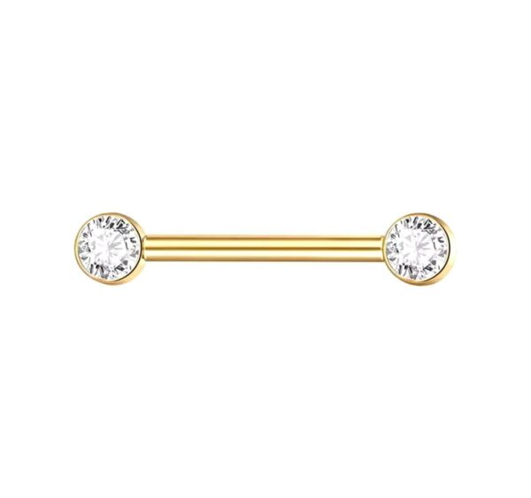Barbell Titânio MAMILO Zircônia 1.6x14x4x4mm