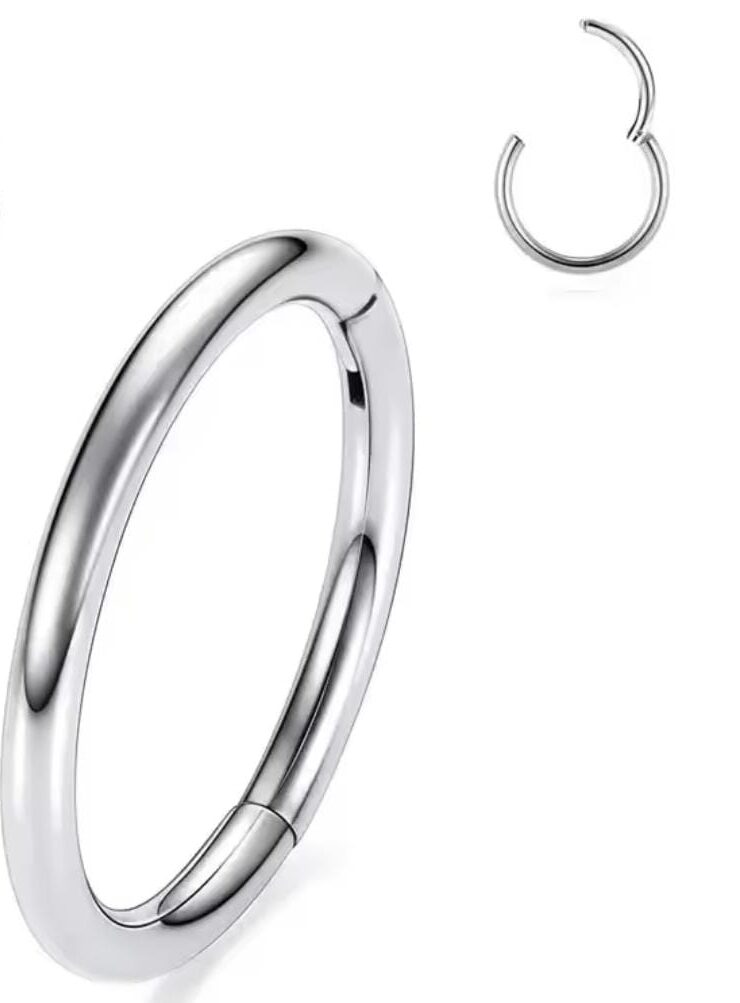 Argola Segmentada LISA Titânio 1.0 x 8mm