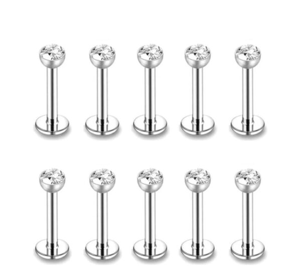 Labret Aço Rosca Interna 1.2 x 8 x 2mm