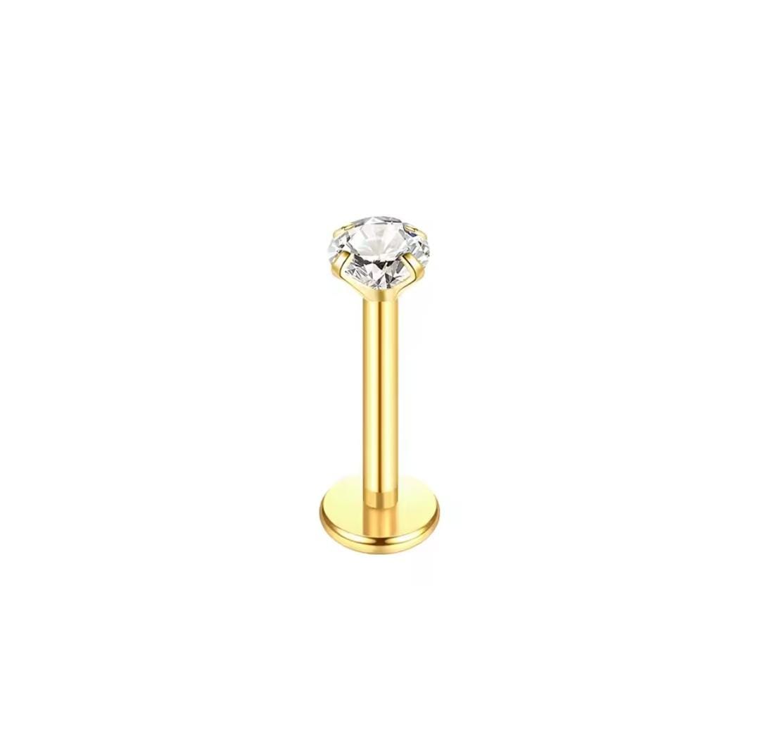Labret Aço Rosca Interna 1.2 x 6 x 3mm