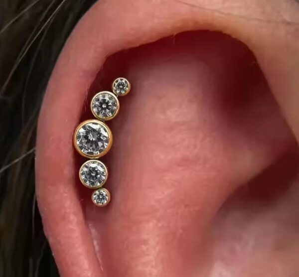 Labret Cluster Titânio Zircônia 1.2x8mm - Imagem 2