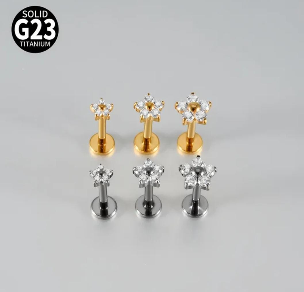 Mini Flor Titânio Zircônia 1.2 x 8 x 3,4mm NATURAL