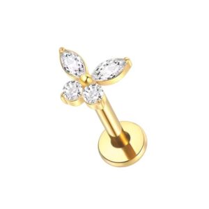 Borboleta Titanio Zircônias 1.2 x 8 x 7,5mm