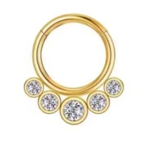 Argola Aço Segmento Articulado Zirconias 1.2 x 8 mm